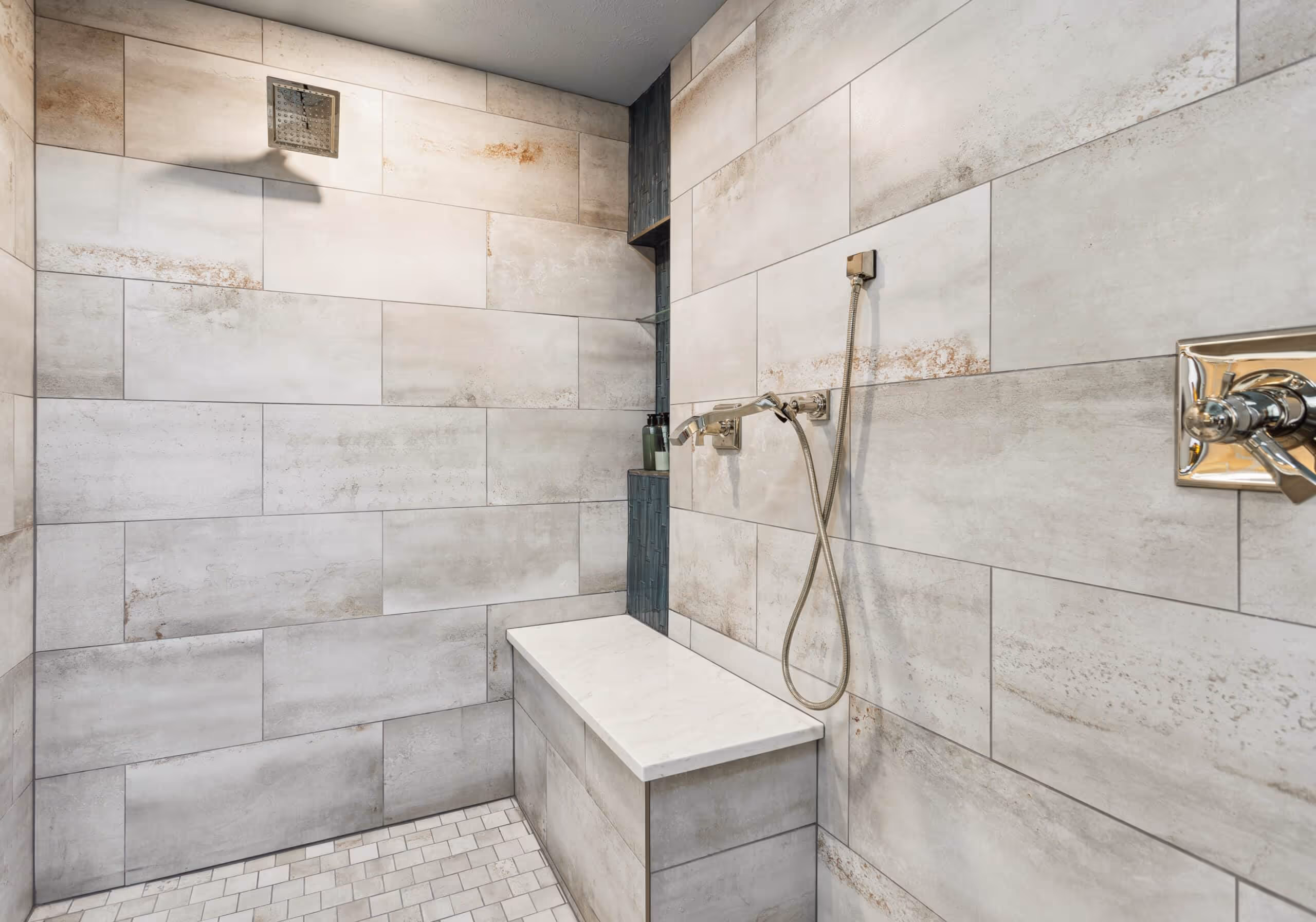 Bathroom renovation with a freestanding tub